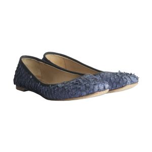 Sapatilha Proenza Schouler Escama de Peixe Azul Marinho