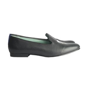 Loafer Blue Bird Zebra Couro Preto