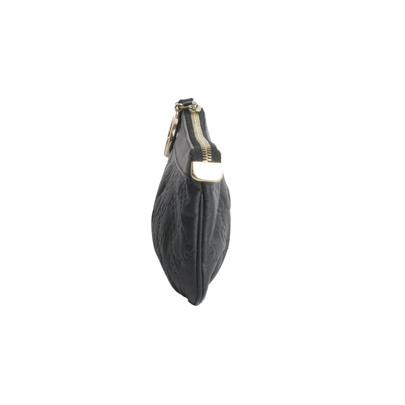 Clutch-Gucci-Micro-Guccissima-Couro-Preto-Wristlet