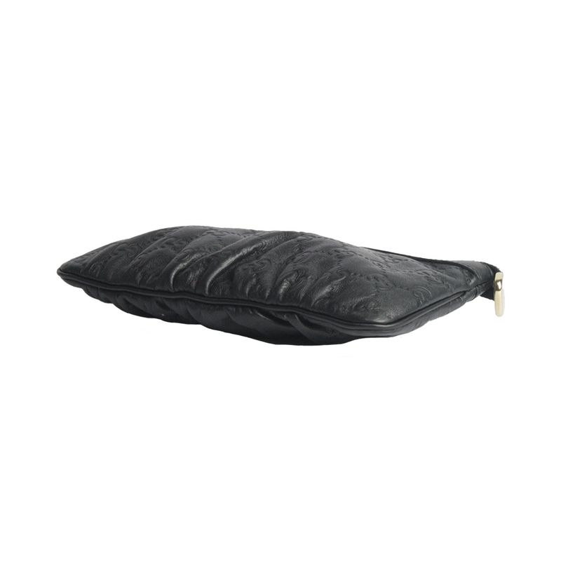 Clutch-Gucci-Micro-Guccissima-Couro-Preto-Wristlet
