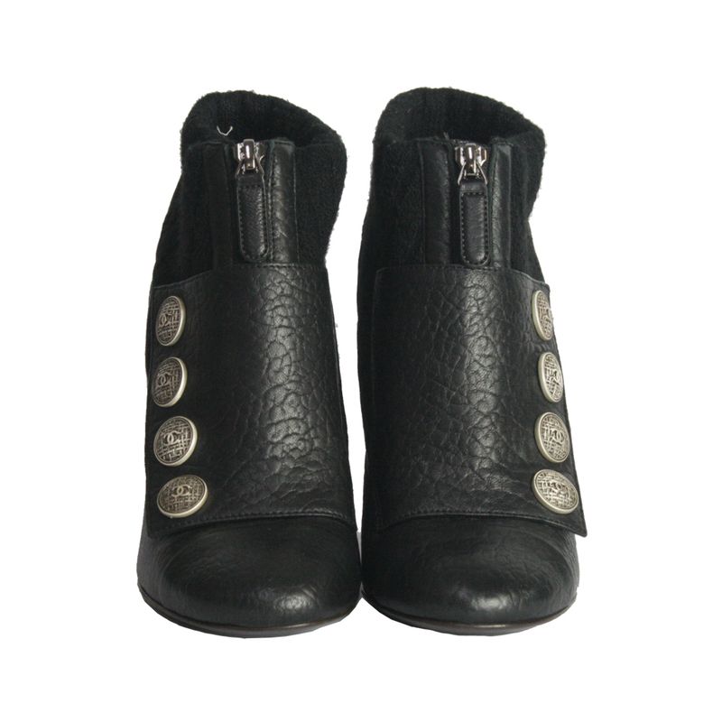 Bota-Chanel-Couro-e-Tecido