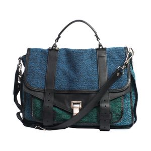 Bolsa Proenza Schouler Tecido Azul e Verde