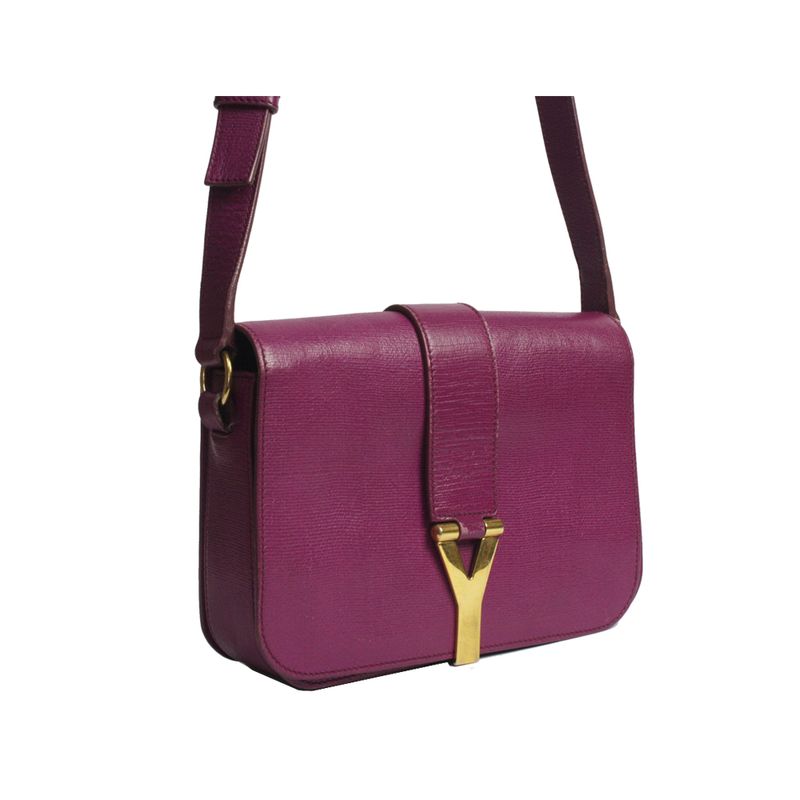 Bolsa-Yves-Saint-Laurent-Roxa-Transpassada