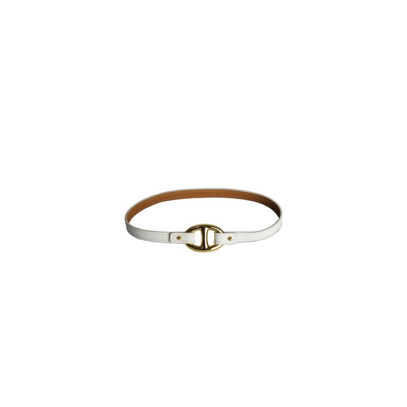 Pulseira-Hermes-Granville-Leather-Bracelet-Branca