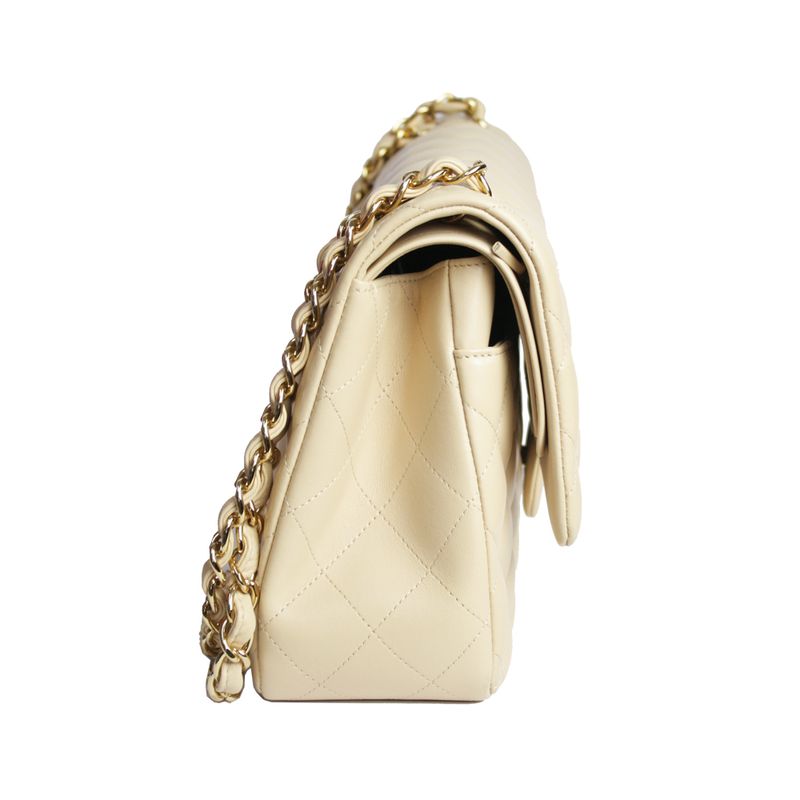 Bolsa-Chanel-Double-Flap-Jumbo-Lambskin-Nude