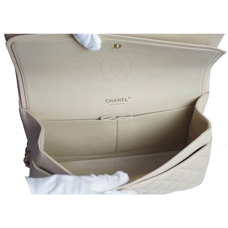 Bolsa-Chanel-Double-Flap-Jumbo-Lambskin-Nude