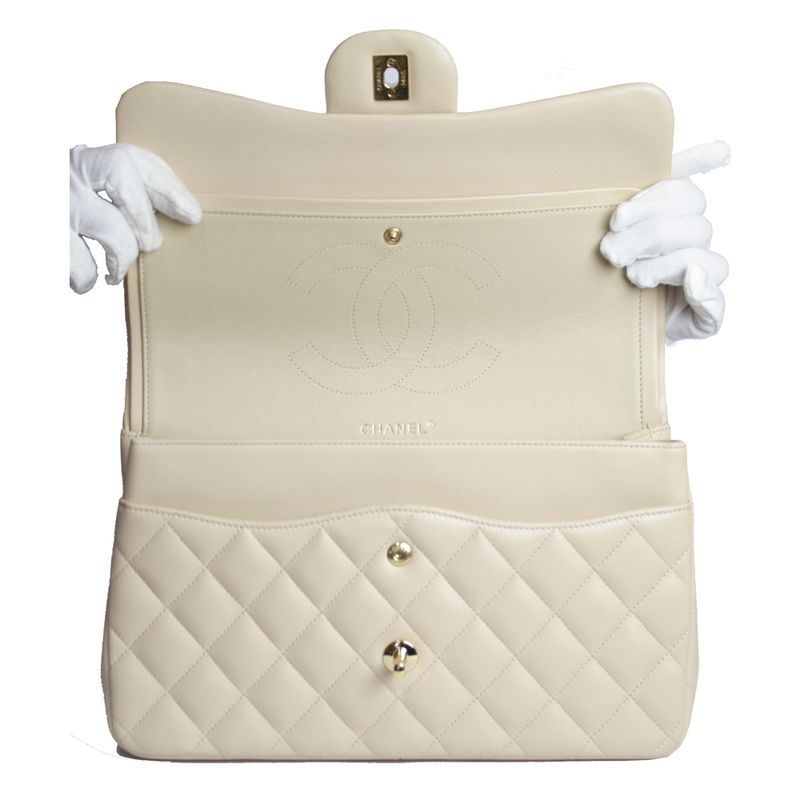 Bolsa-Chanel-Double-Flap-Jumbo-Lambskin-Nude