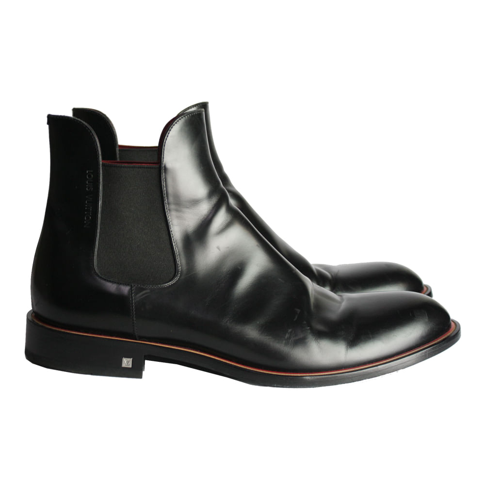 Bota Louis Vuitton Couro Preto