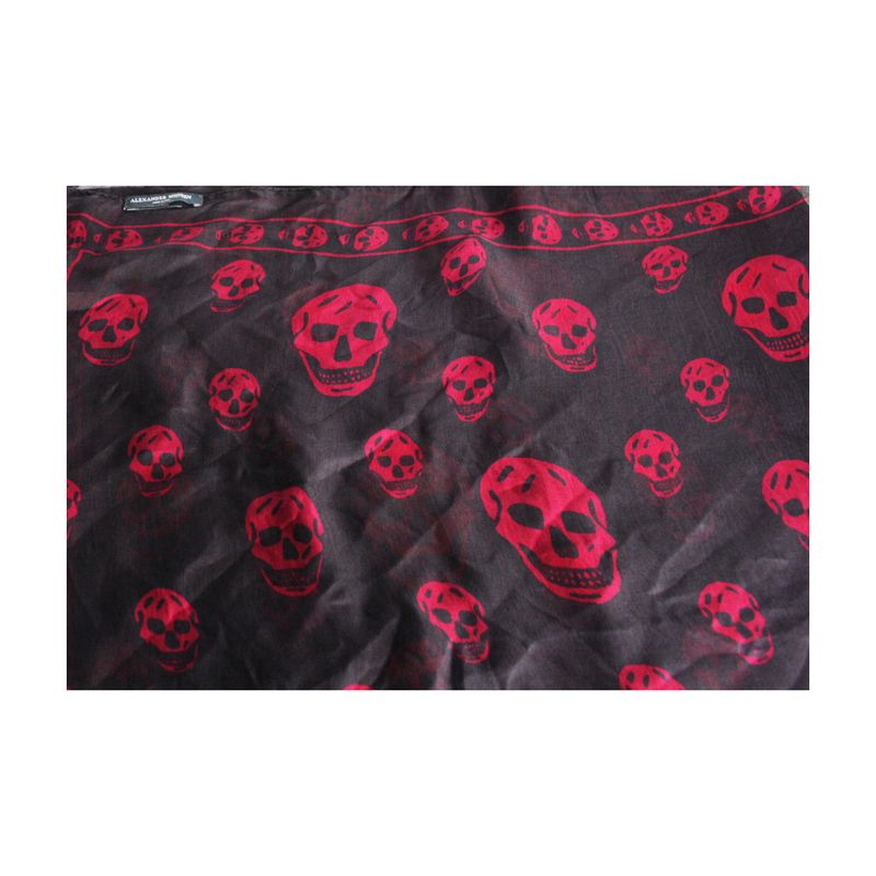 Lenco-Alexander-McQueen-Classic-Silk-Skull-Vinho