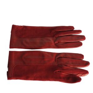 Par de Luvas Hermes Lambskin Vermelha
