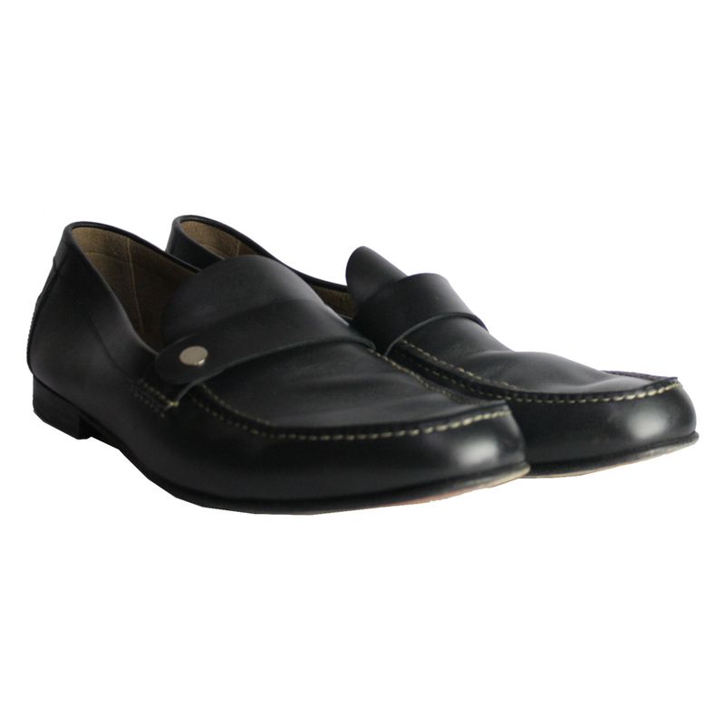 Mocassim-Hermes-Couro-Preto