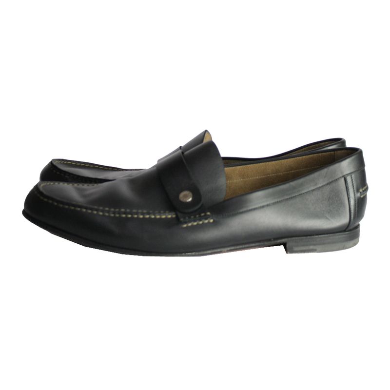 Mocassim-Hermes-Couro-Preto