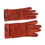 Par-de-Luvas-Hermes-Soya-Lambskin-Laranja