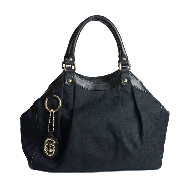 Bolsa-Gucci-Sukey-Monograma-Canvas-Preta