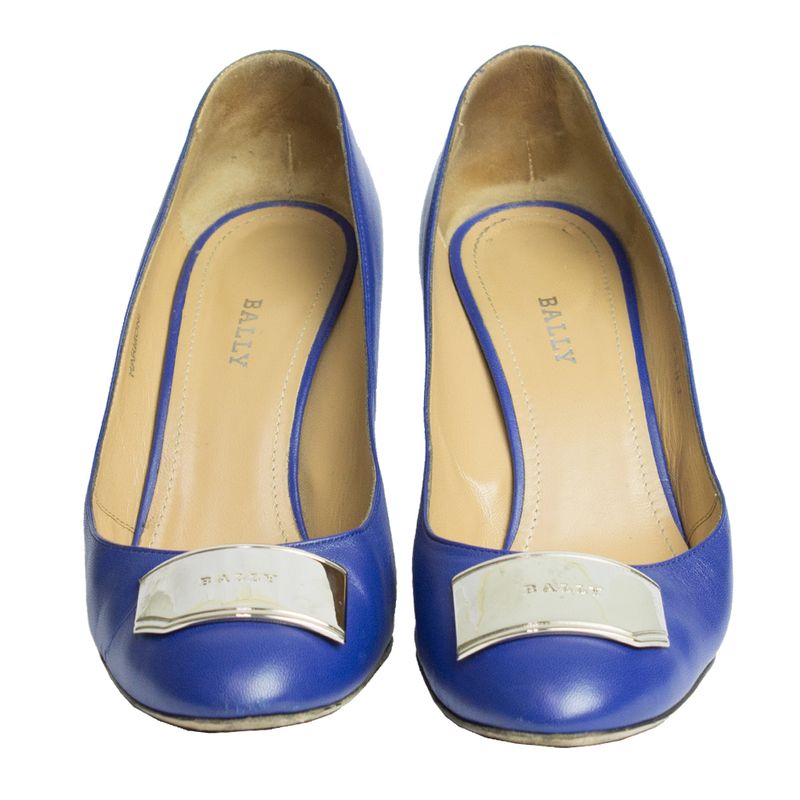 Pump-Bally-Couro-Azul