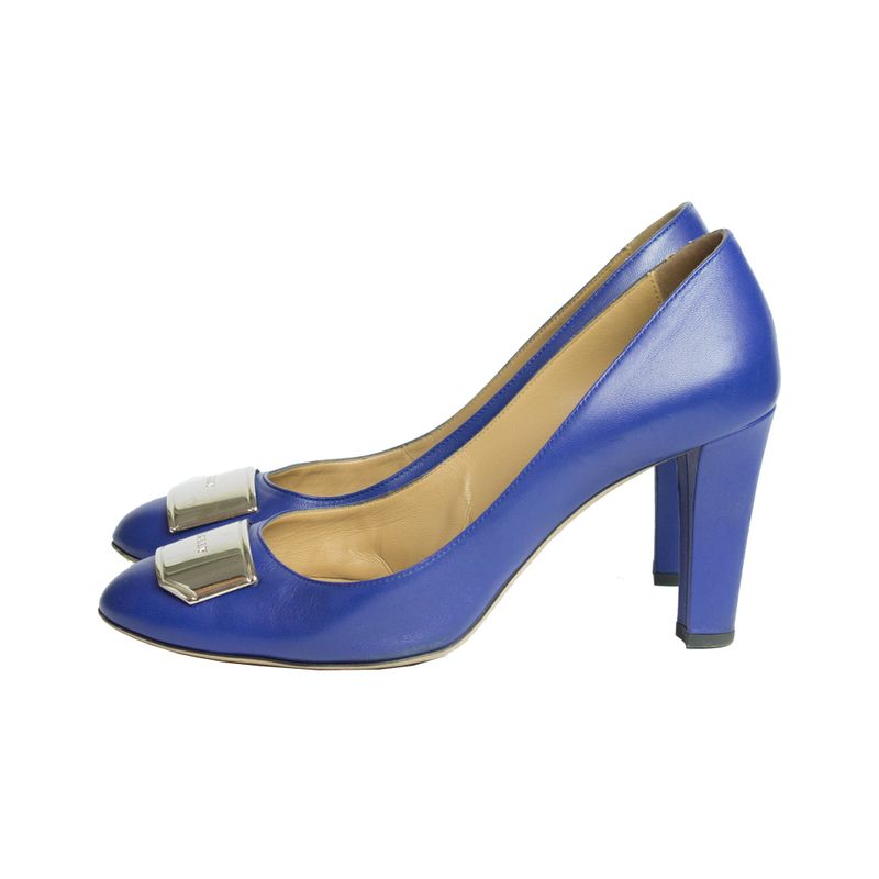 Pump-Bally-Couro-Azul