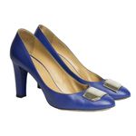 Pump-Bally-Couro-Azul