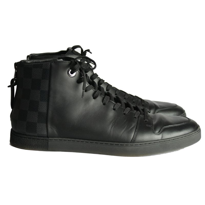 Tenis-Louis-Vuitton-Cano-Alto-Damier-Graphite
