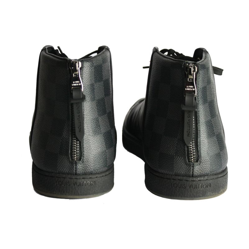 Tenis-Louis-Vuitton-Cano-Alto-Damier-Graphite
