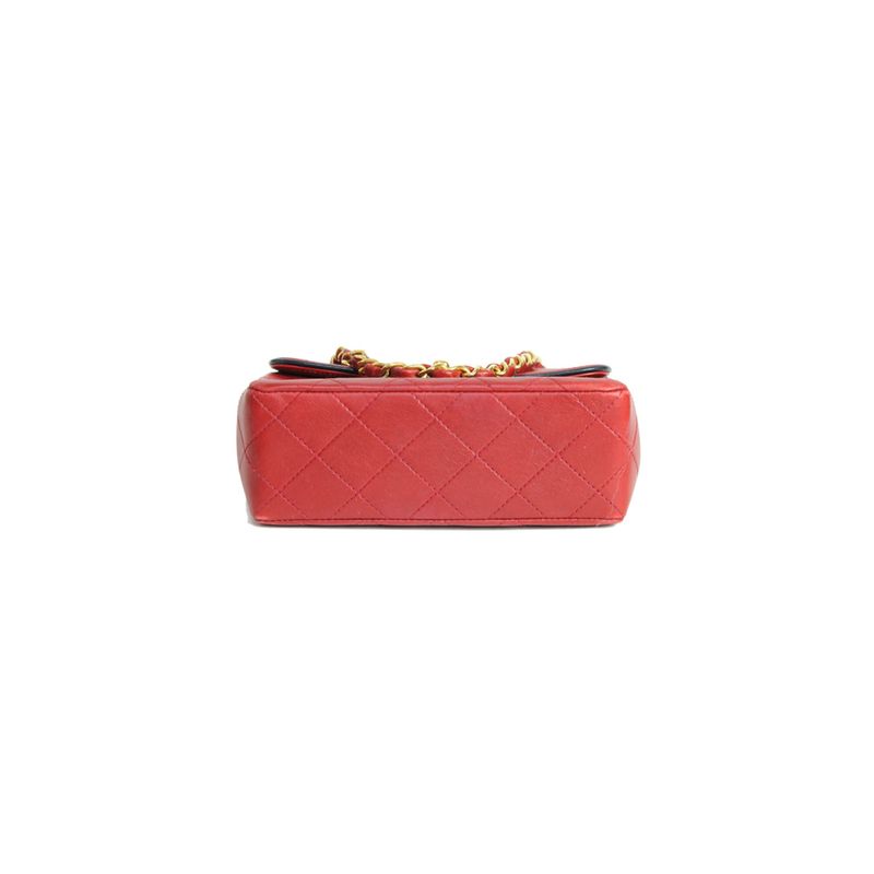 Bolsa-Chanel-Classic-Mini-Square-Vermelha-Lambskin