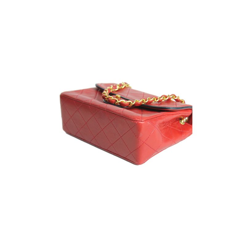 Bolsa-Chanel-Classic-Mini-Square-Vermelha-Lambskin