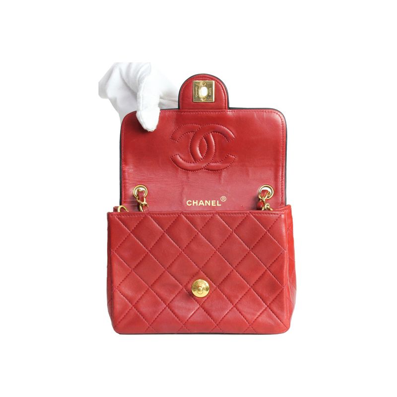 Bolsa-Chanel-Classic-Mini-Square-Vermelha-Lambskin