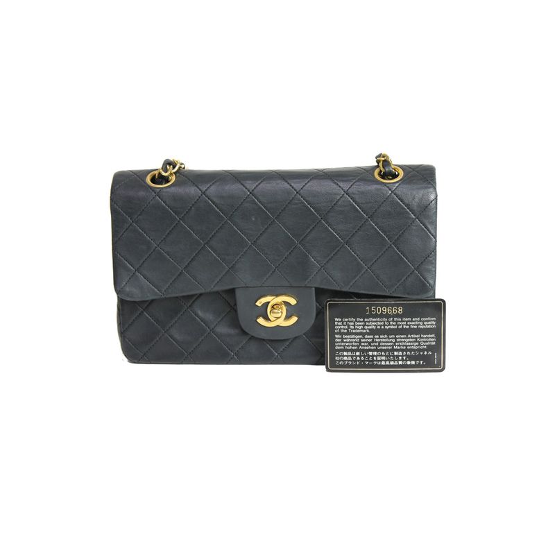 Bolsa-Chanel-Vintage-Classic-Flap-Lambskin-Preta