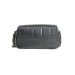 Bolsa-Chanel-Couro-Lambskin-Preta-Alca-Correntes-Chumbo