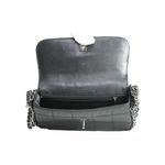 Bolsa-Chanel-Couro-Lambskin-Preta-Alca-Correntes-Chumbo