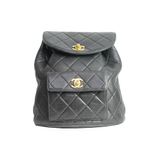 Mochila-Chanel-Vintage-Quilted-Couro-Preto-Alca-Corrente
