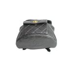 Mochila-Chanel-Vintage-Quilted-Couro-Preto-Alca-Corrente