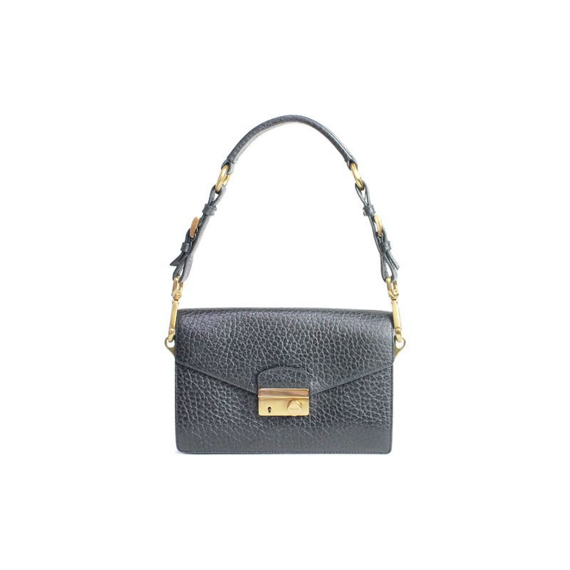 Bolsa-Prada--Grained-Lambskin-Preta