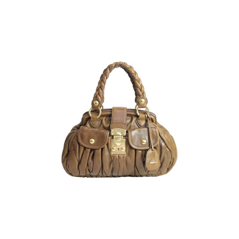 Bolsa-Miu-Miu-Coffer-Mini-Couro-Marrom