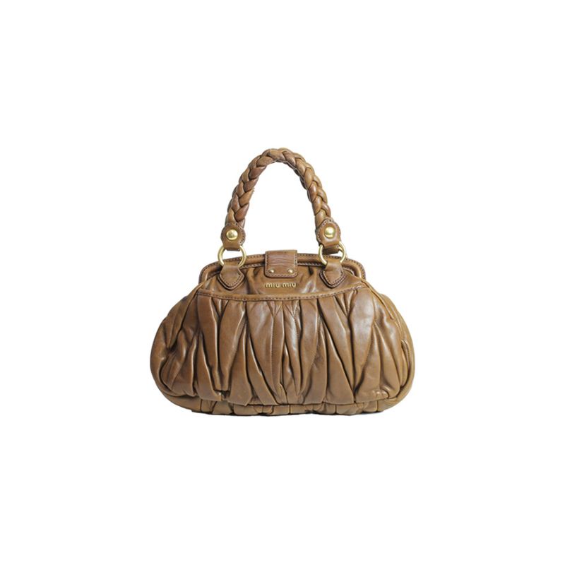 Bolsa-Miu-Miu-Coffer-Mini-Couro-Marrom