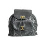 Mochila-Chanel-Vintage-Quilted-Couro-Preto-M
