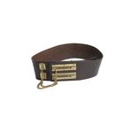 Cinto-Chanel-Vintage-Couro-Liso-Duplo-Marrom