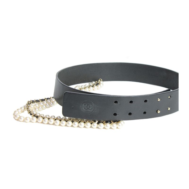Cinto-Chanel-Vintage-Couro-Preto-com-Perolas