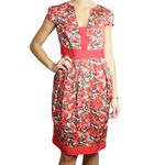 Vestido-Carolina-Herrera-Floral-Vermelho