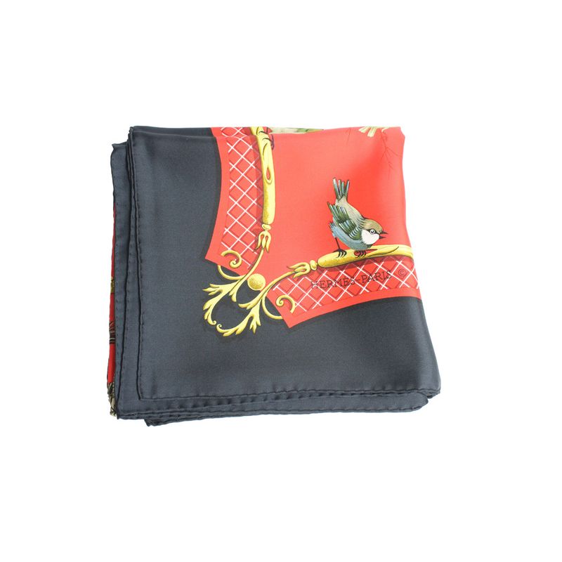 Lenco-De-Seda-Hermes-Vermelho-e-Preto-90-X-90-Carre-2