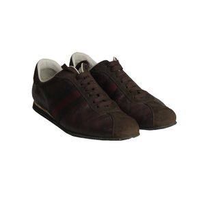 Tênis Gucci de Couro Marrom