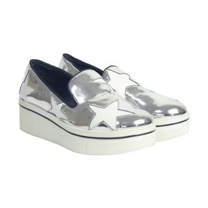Flatform Stella McCartney Prateada com Estrelas