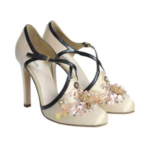 Sapato Miu Miu Rosé Bordado