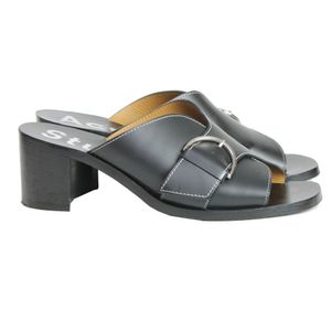 Mule Acne Studios Couro Preta