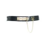 60278-Cinto-Chanel-Vintage-Couro-Liso-Preto