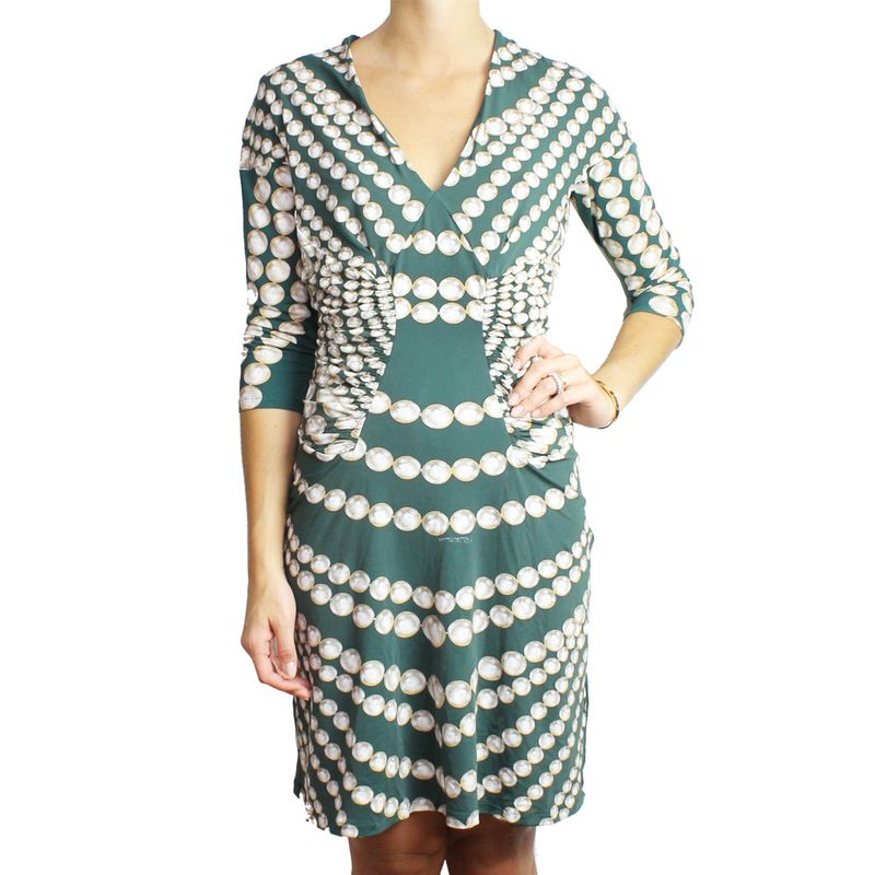 Vestido-Roberto-Cavalli-Verde-e-Perolas