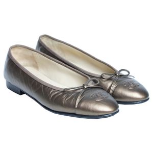 Sapatilha Chanel Clássica Bronze