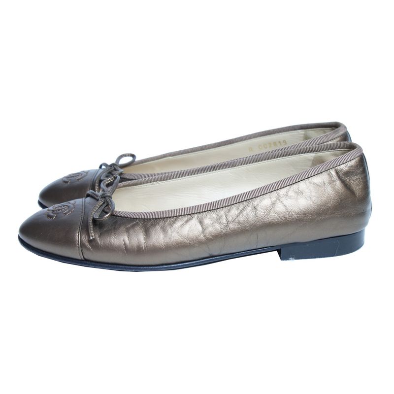 Sapatilha-Chanel-Classica-Bronze