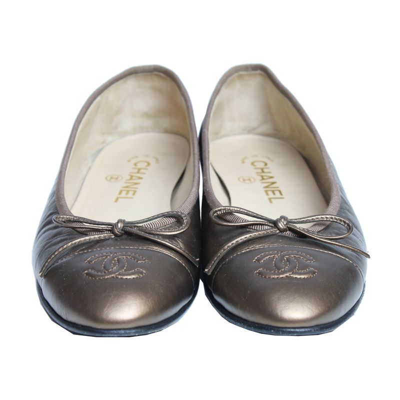 Sapatilha-Chanel-Classica-Bronze