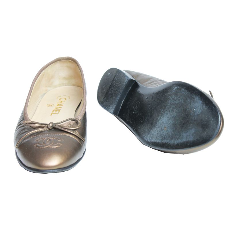 Sapatilha-Chanel-Classica-Bronze