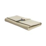 Clutch-Saint-Laurent-Chyc-Flap-Bege-e-Tartaruga